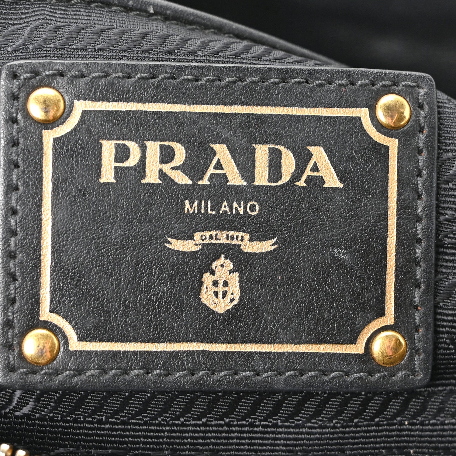Prada Tessuto Nylon Soft Calfskin Shopping Satchel Black 6 of 10