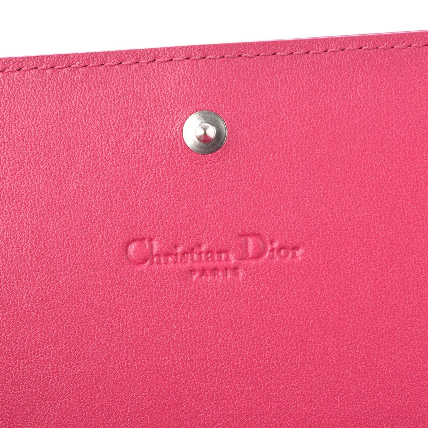 Christian Dior Patent Cannage Rendez-vous Chain Wallet Fuchsia 5 of 8