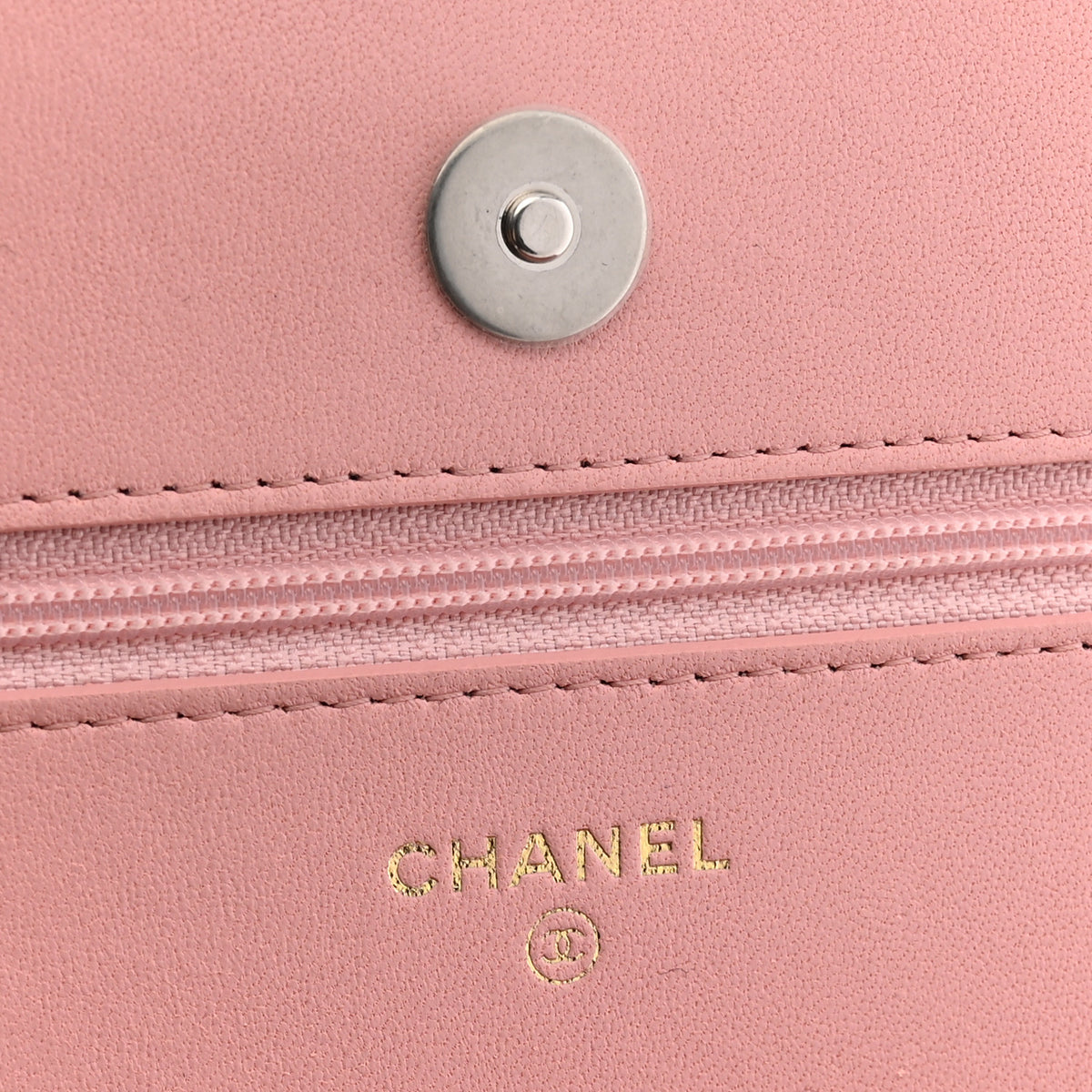 Chanel Lambskin Quilted Chanel 19 Wallet On Chain WOC Pink 6 of 10