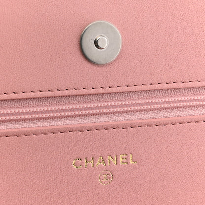 Chanel Lambskin Quilted Chanel 19 Wallet On Chain WOC Pink 6 of 10