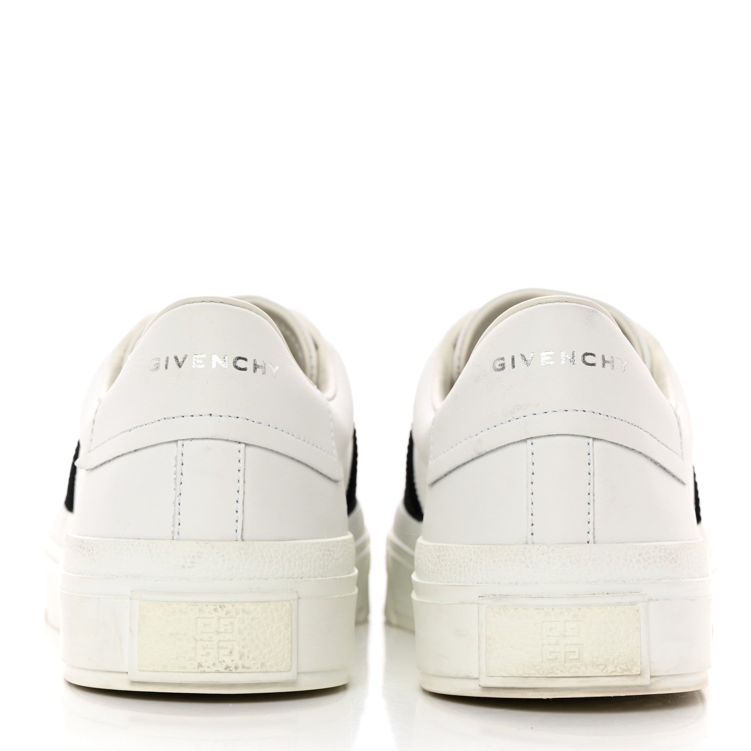 Givenchy Calfskin Band Logo Womens Urban Street Sneakers 39 White Black 4 of 19
