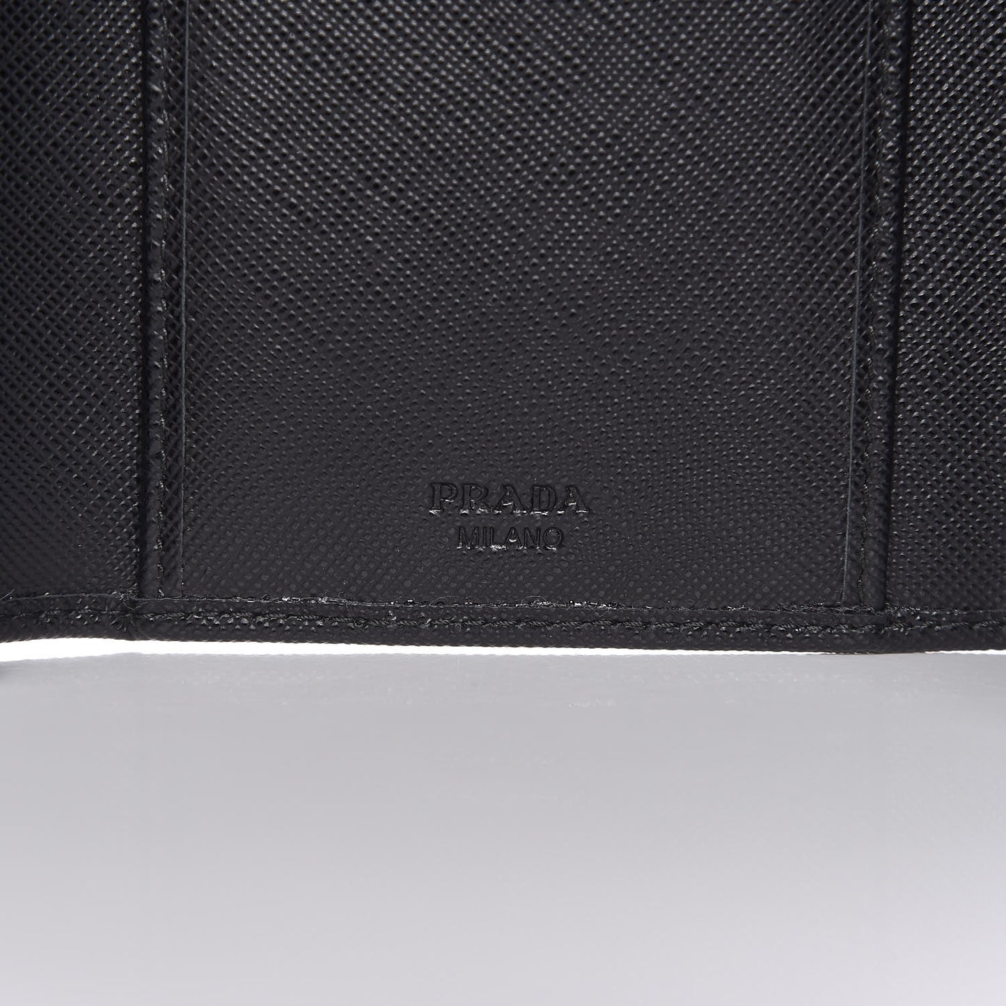 Saffiano Metal Flap Wallet Black