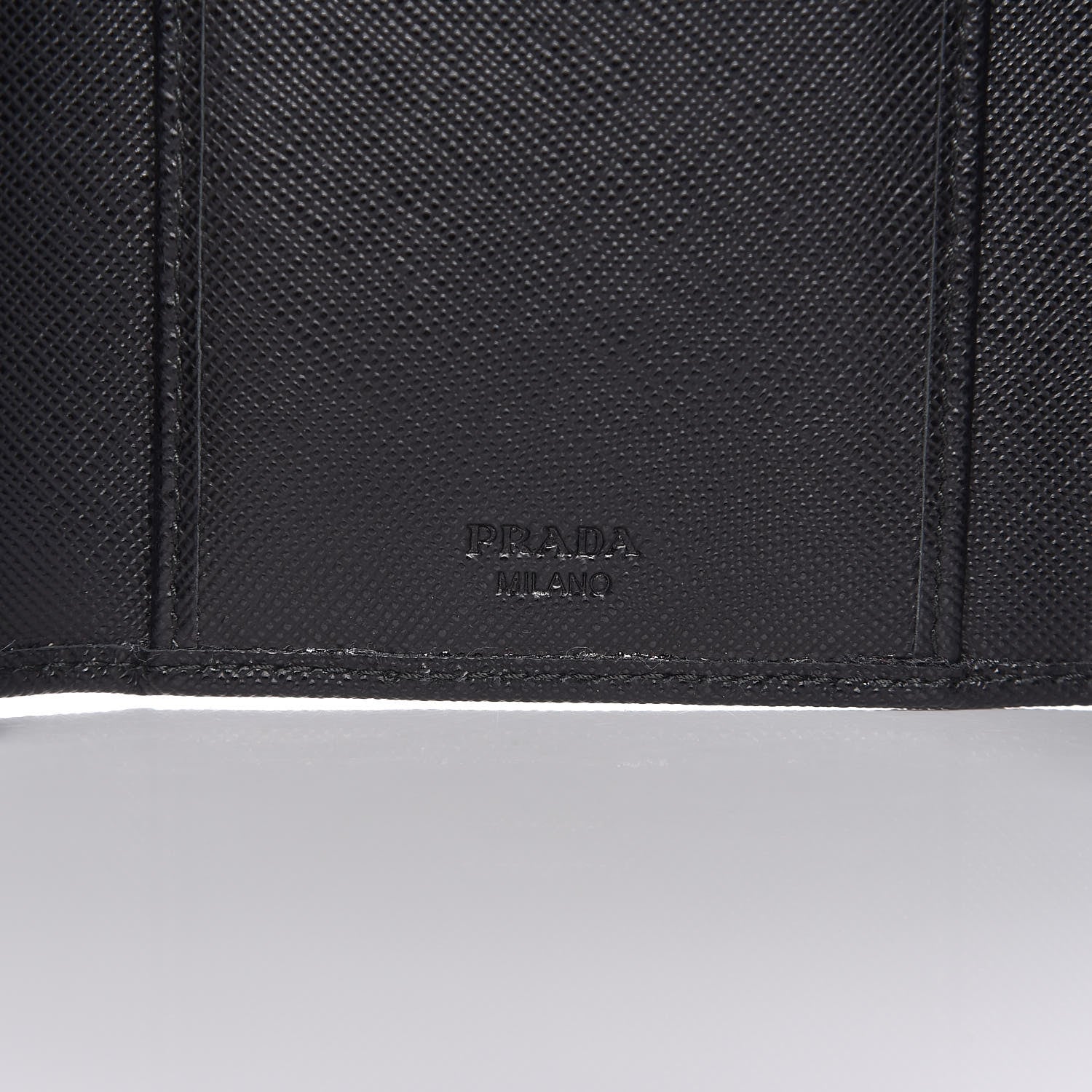 Prada Saffiano Metal Flap Wallet Black 6 of 7