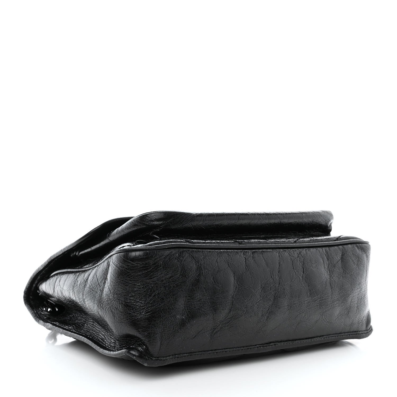 Saint Laurent Crinkled Calfskin Matelasse Monogram Medium Niki Chain Satchel Black 4 of 12