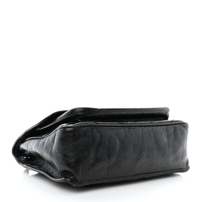 Saint Laurent Crinkled Calfskin Matelasse Monogram Medium Niki Chain Satchel Black 4 of 12
