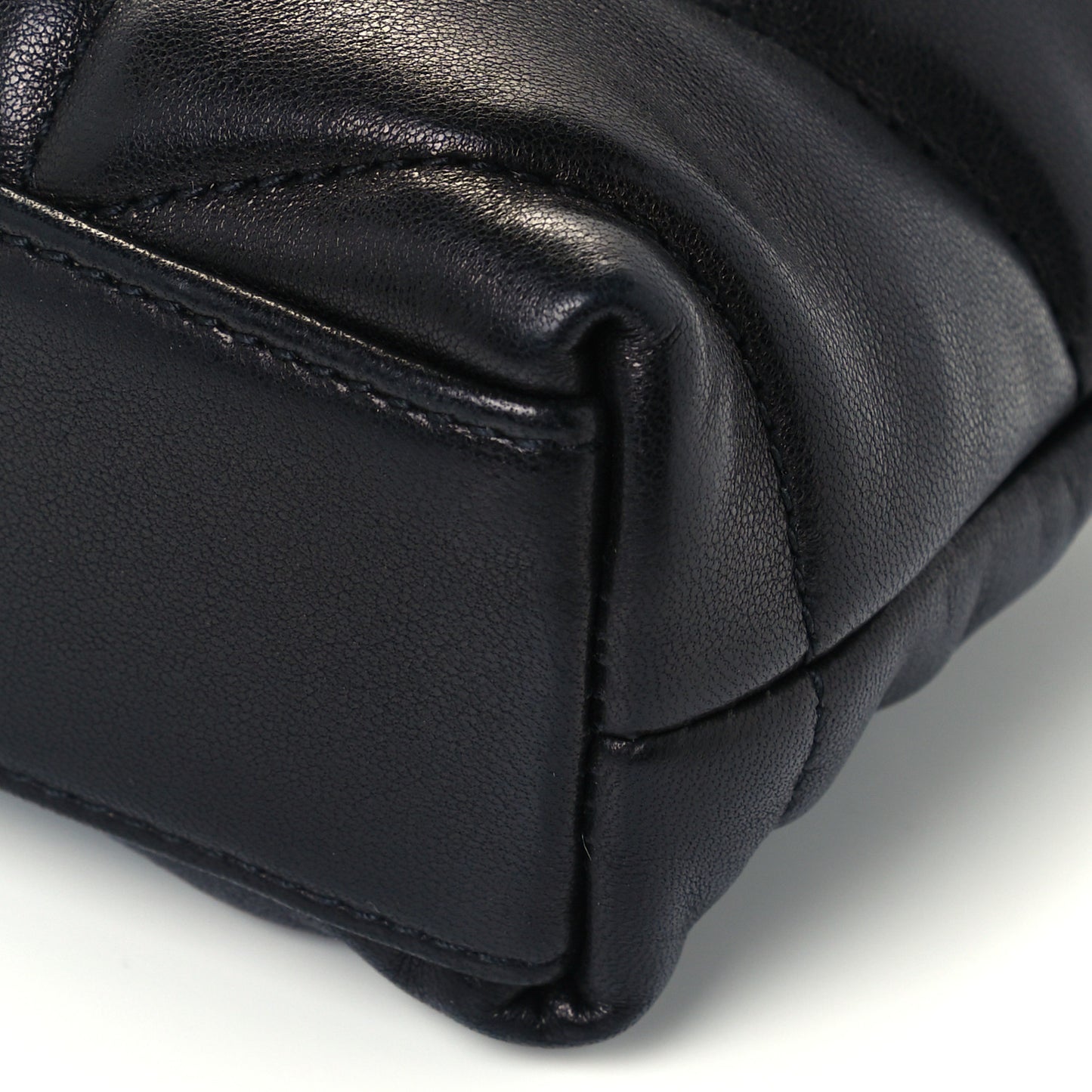 Lambskin Monogram Loulou Puffer Pouch Clutch Black