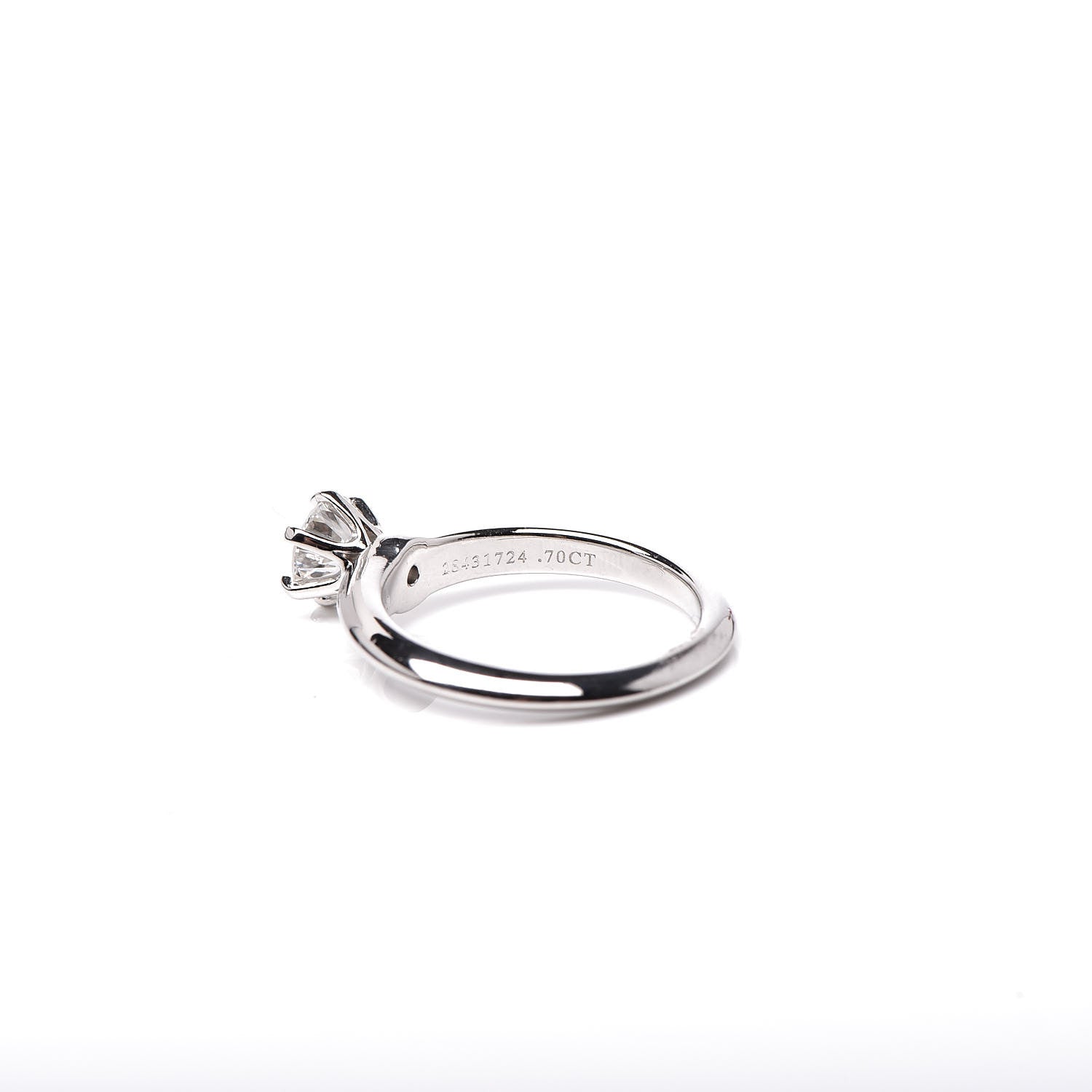 Tiffany Platinum Diamond .70ct Solitaire Engagement Ring 51 5.75 6 of 7