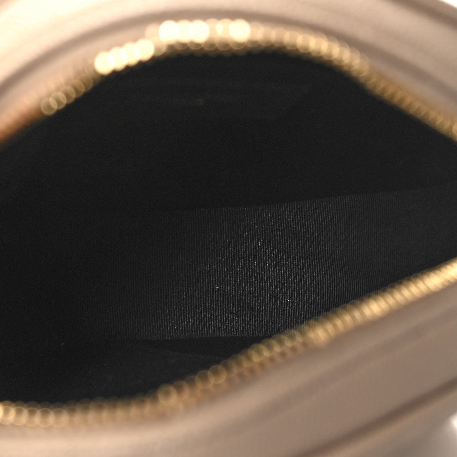 Saint Laurent Grain De Poudre Matelasse Chevron Quilted Round Vinyle Camera Bag Dark Beige 5 of 11