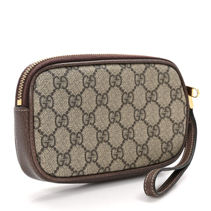 Gucci GG Supreme Monogram Ophidia Phone Case Wristlet Brown 3 of 11