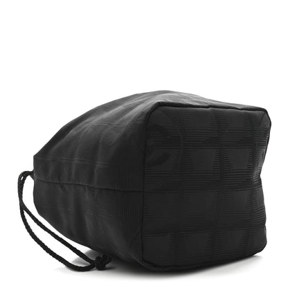 Chanel Nylon Travel Drawstring Bag Black 4 of 10