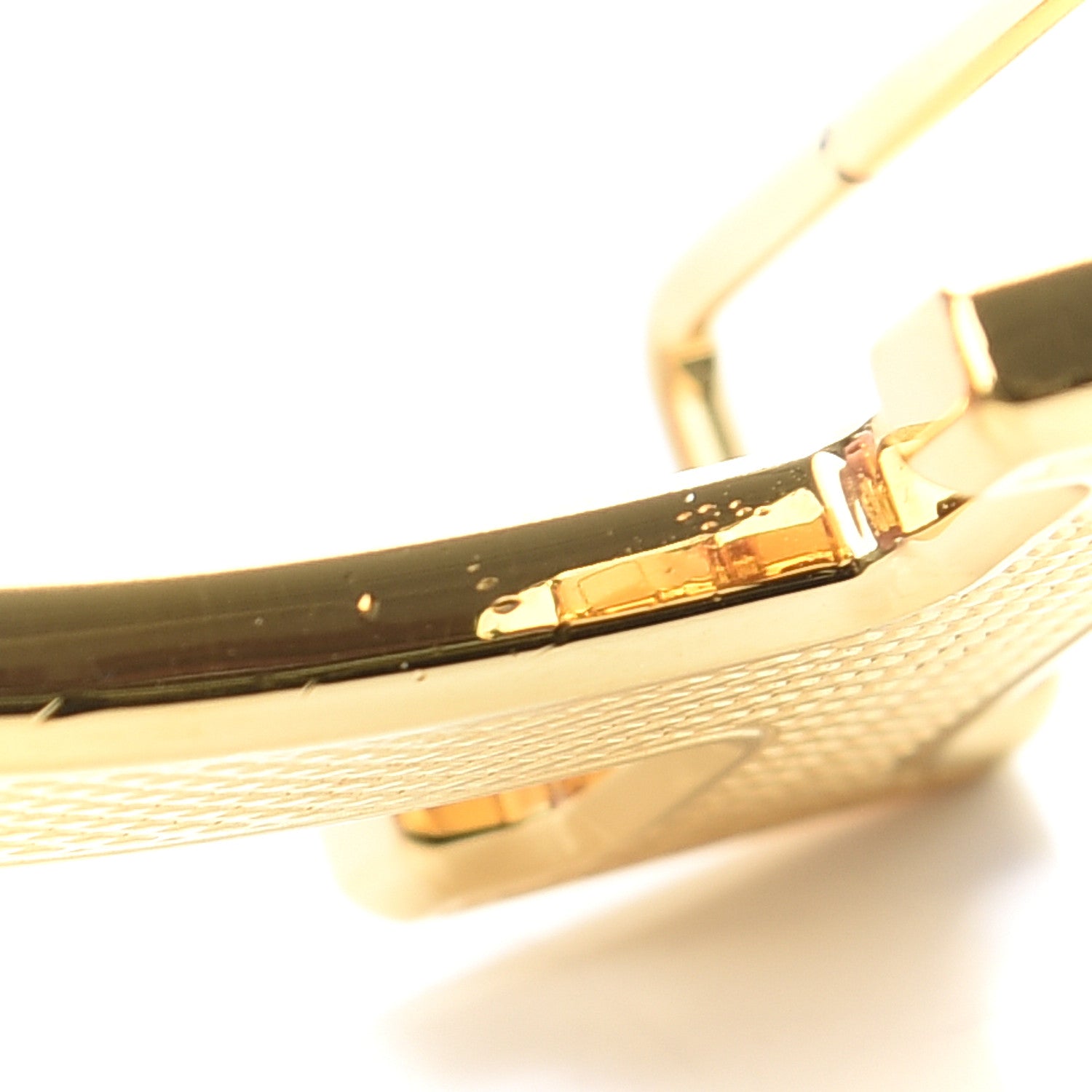 Hermes Guilloche 32mm H Belt Buckle Gold 5 of 5