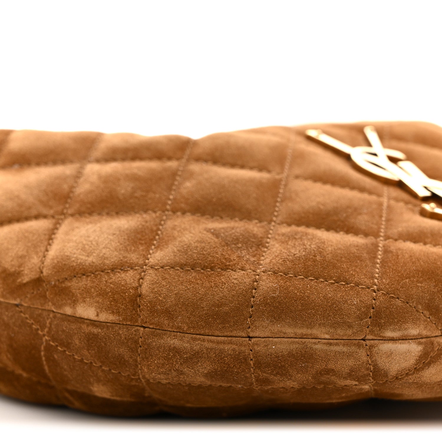 Saint Laurent Suede Quilted Icarino Bag Caramel Cognac 9 of 10