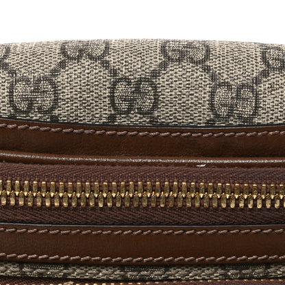 Gucci GG Supreme Monogram Textured Calfskin Retro Interlocking G Belt Bag Beige Ebony Brown Sugar 7 of 9