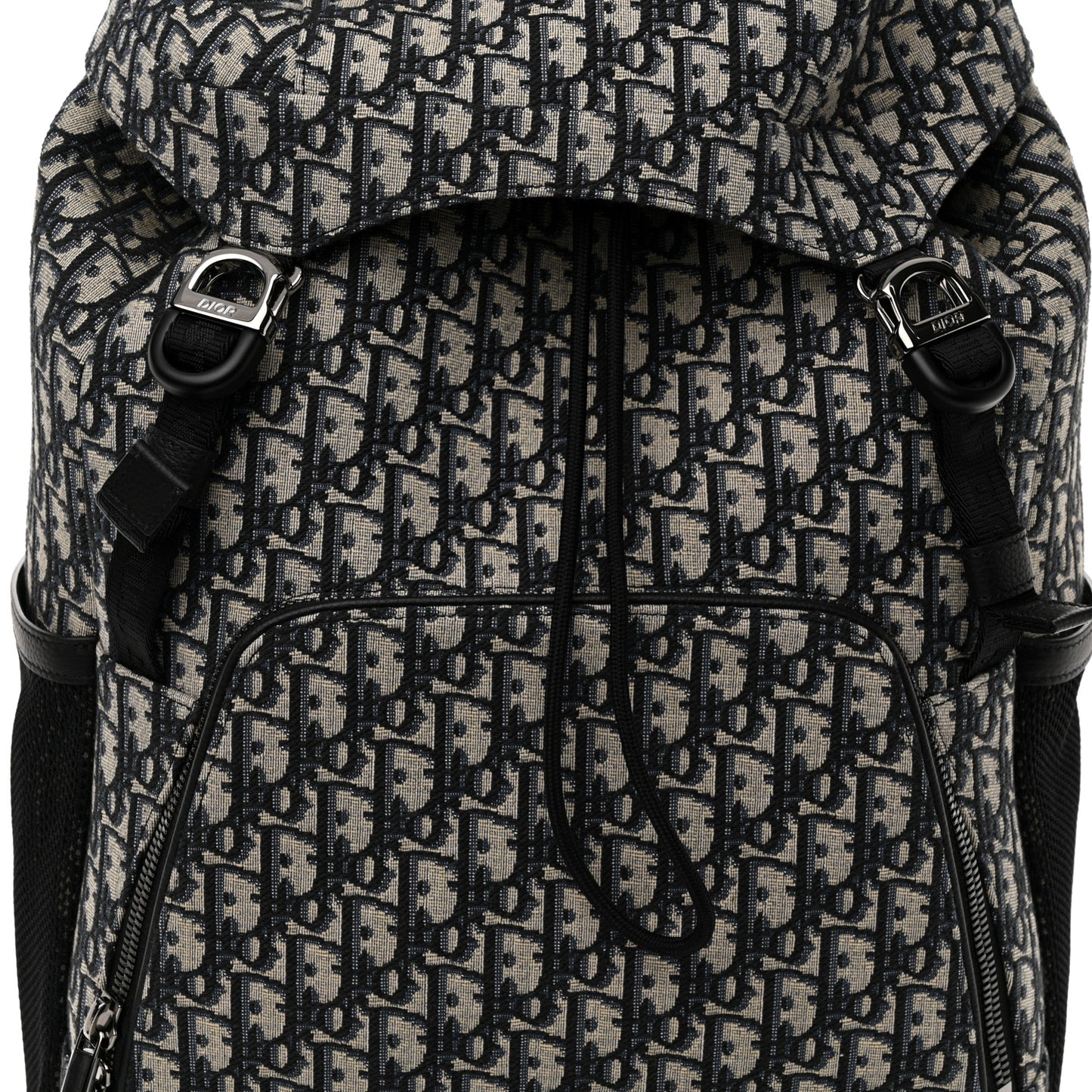 Oblique Calfskin 8 Backpack Beige Black