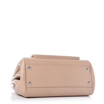 Chanel Lambskin Quilted CC Accordion Shopping Bag Beige 4 of 11