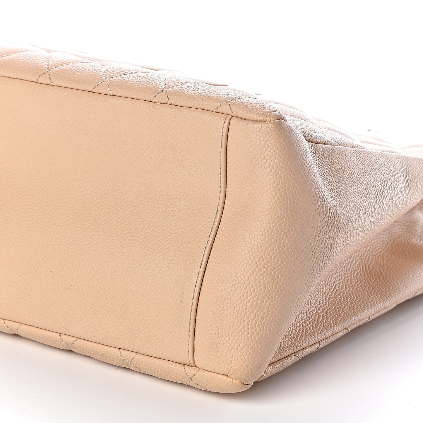 Caviar Quilted Grand Shopping Tote GST Beige Clair