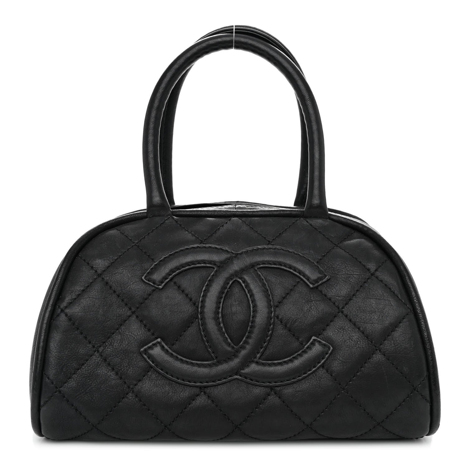 Chanel Calfskin Quilted Small Bowler Black 1 of 10