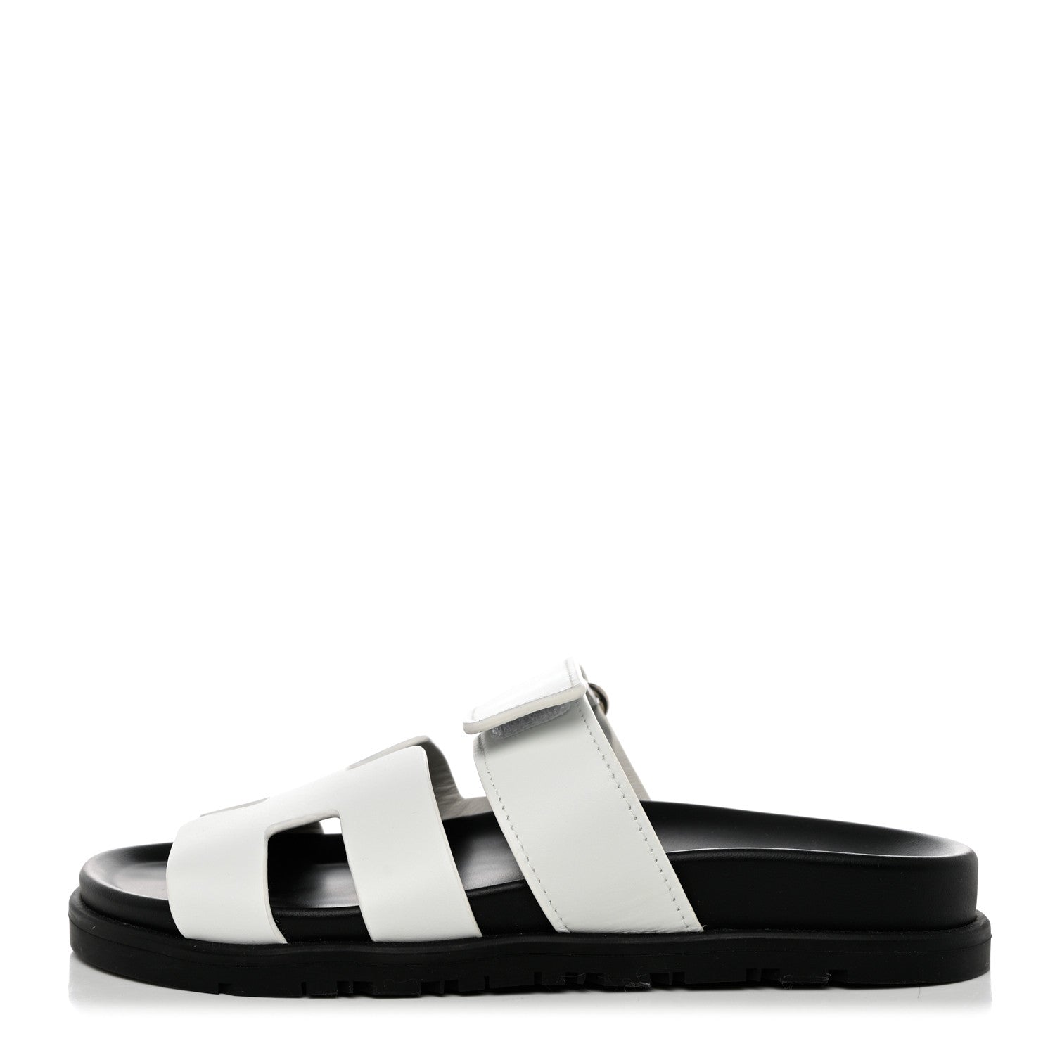 Hermes Calfskin Womens Chypre Sandals 35 White 1 of 9