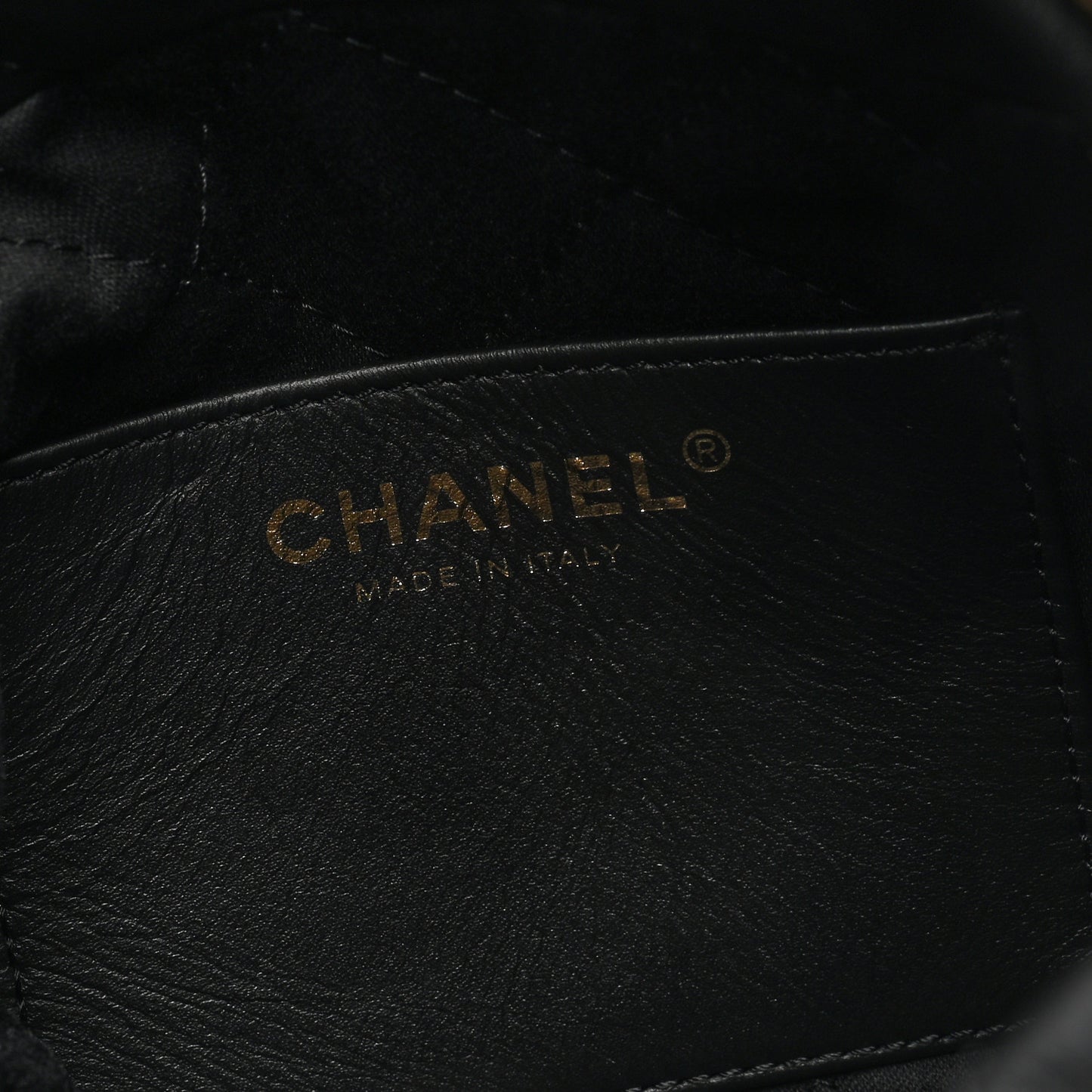 Calfskin Quilted Mini Chanel 22 Black