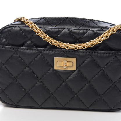 Chanel Aged Calfskin Quilted Mini Reissue Camera Case Black 9 of 10