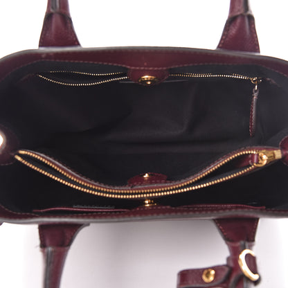 Burberry Grainy Calfskin House Check Medium Banner Tote Mahogany Red 5 of 15