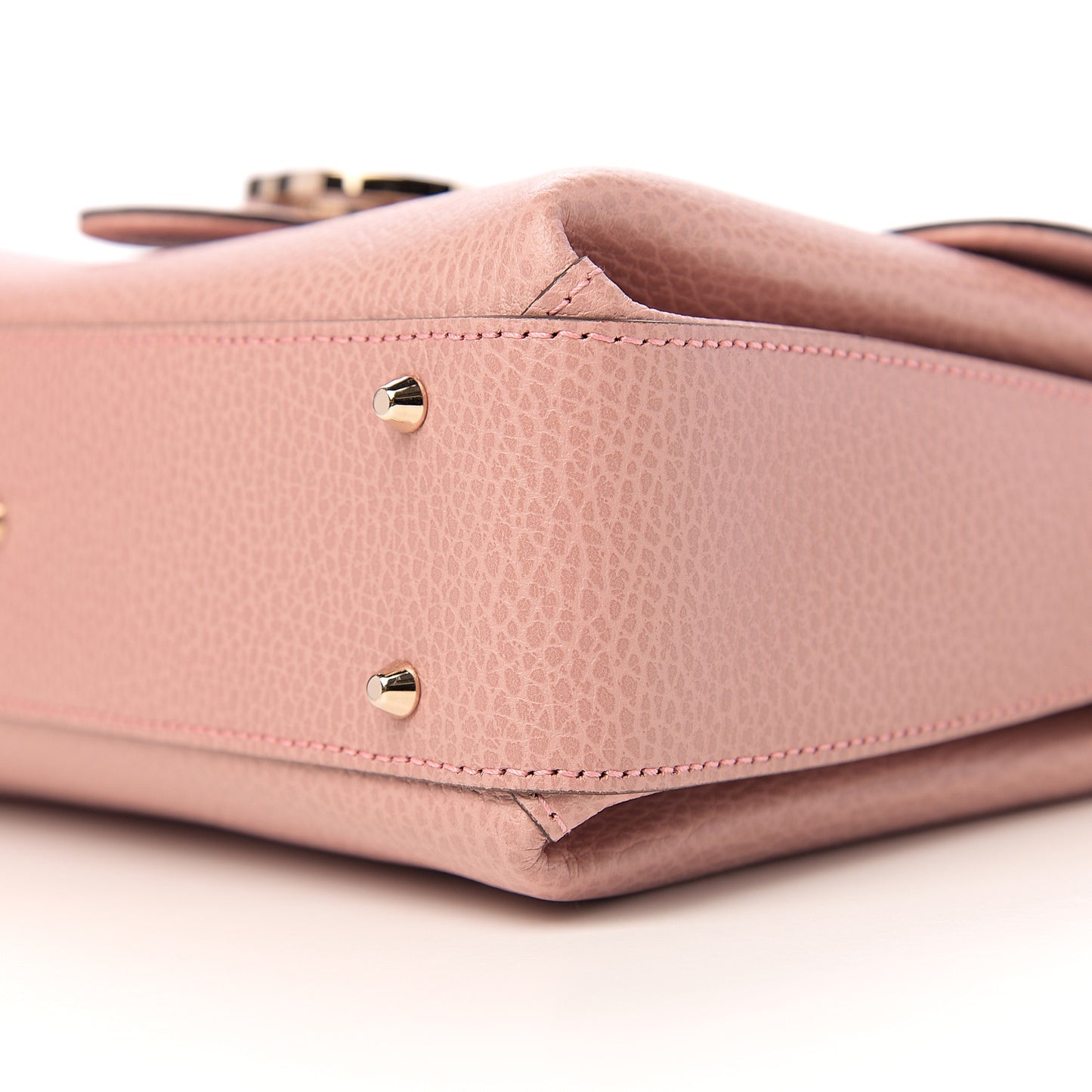 Dollar Calfskin Interlocking G Top Handle Shoulder Bag Soft Pink