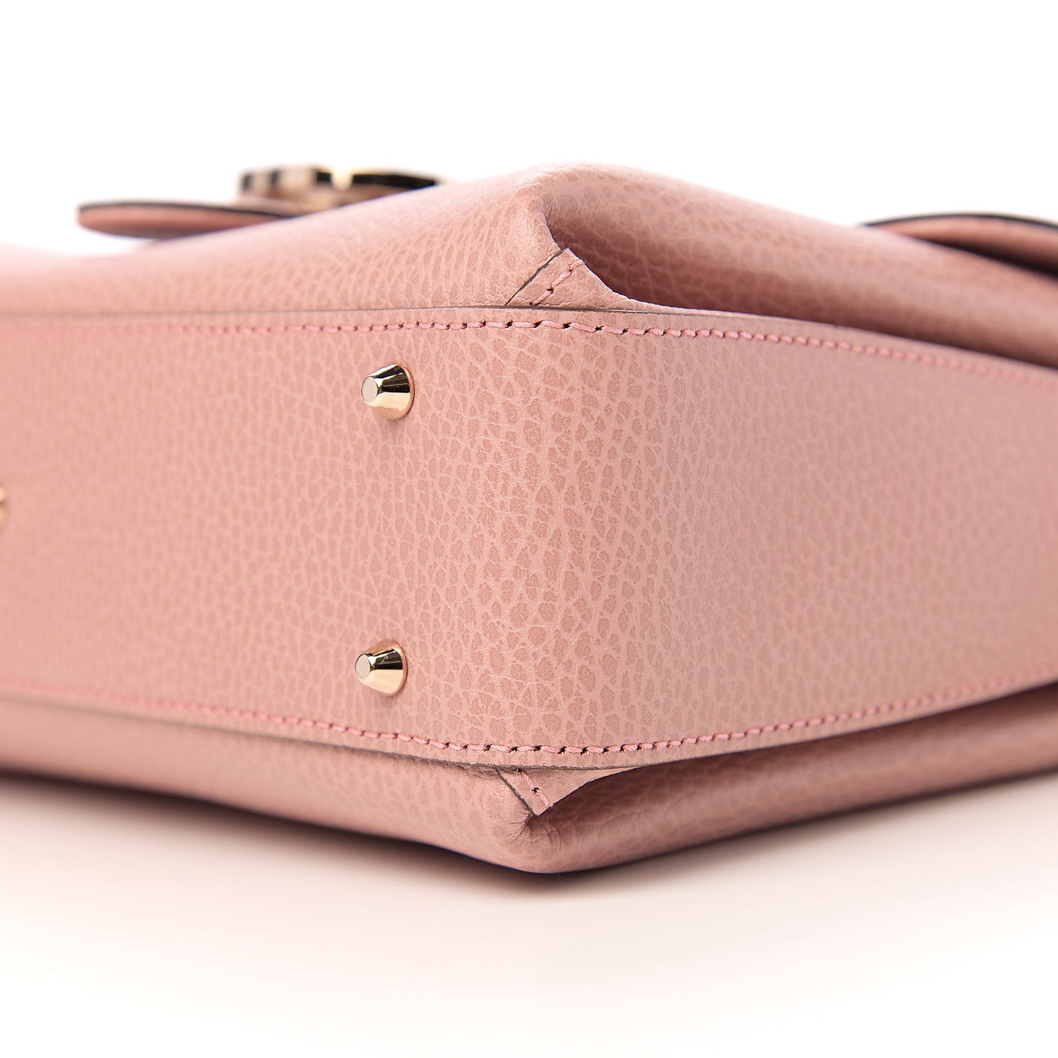 Gucci Dollar Calfskin Interlocking G Top Handle Shoulder Bag Soft Pink 8 of 9