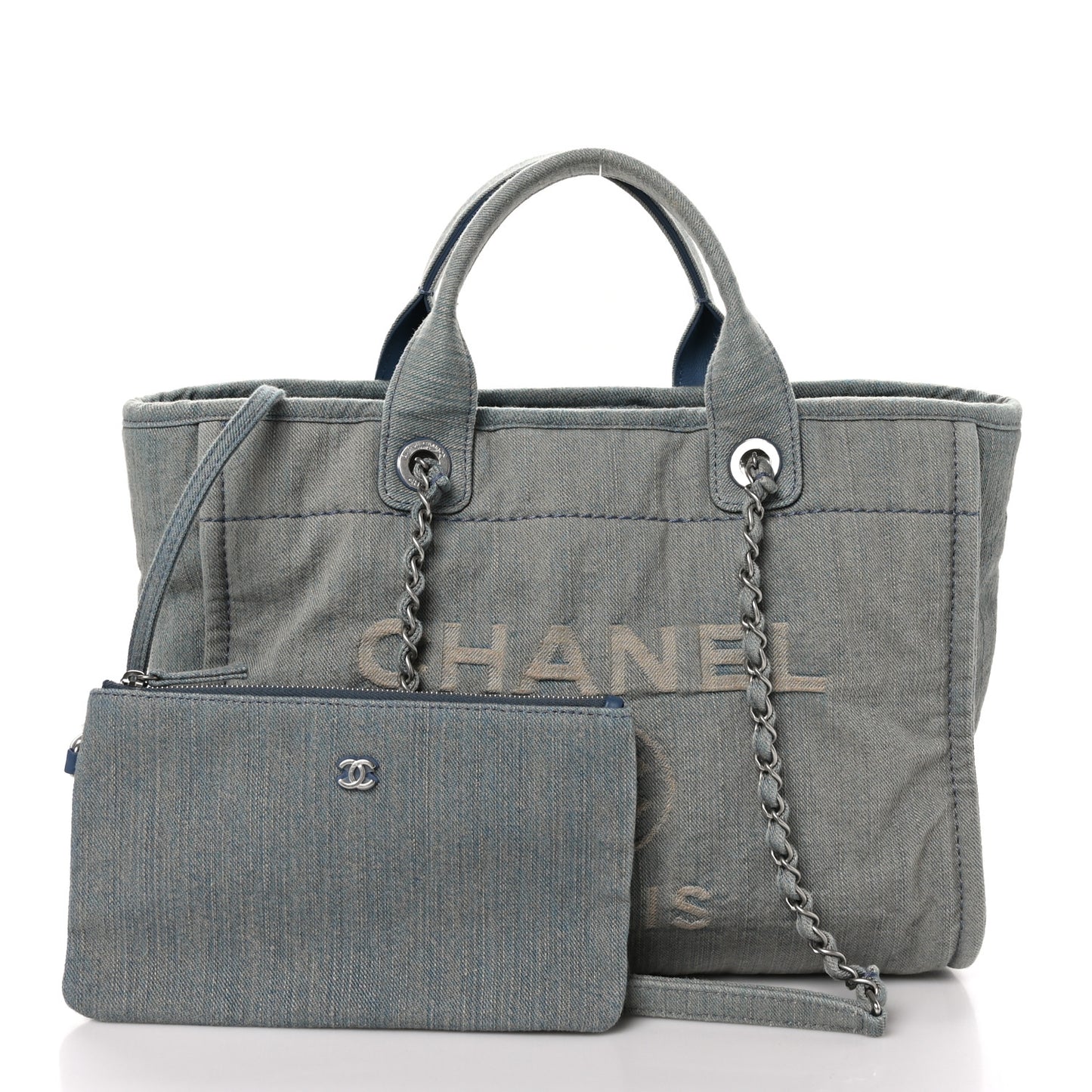 Denim Small Deauville Tote Light Blue