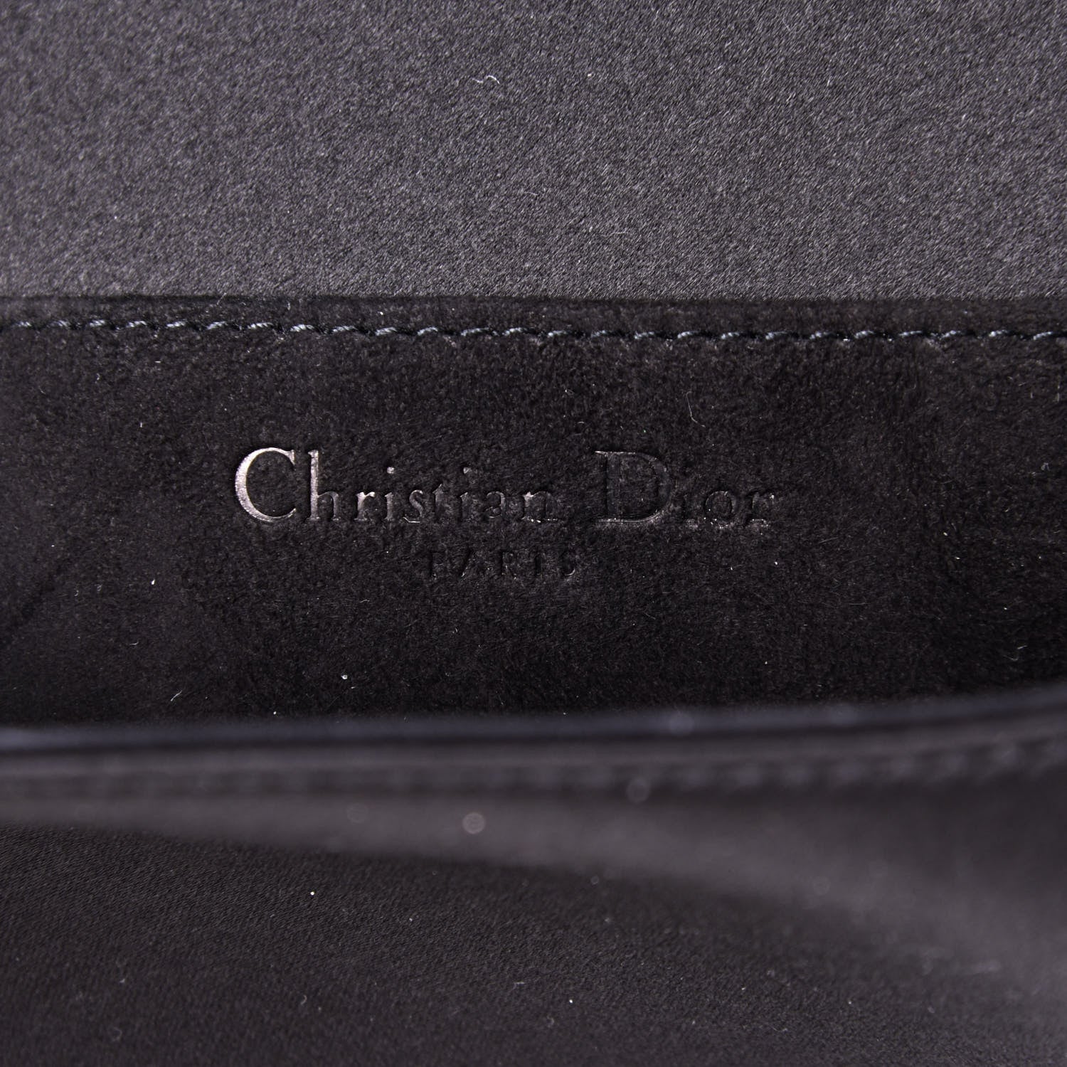 Christian Dior Satin Cannage Lady Dior Convertible Clutch Black 6 of 10