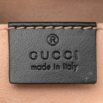Gucci Calfskin Matelasse Small GG Marmont Chain Shoulder Bag Black 6 of 13