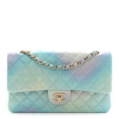 Chanel Lambskin Quilted Ombre Small Double Flap Blue Multicolor 1 of 11