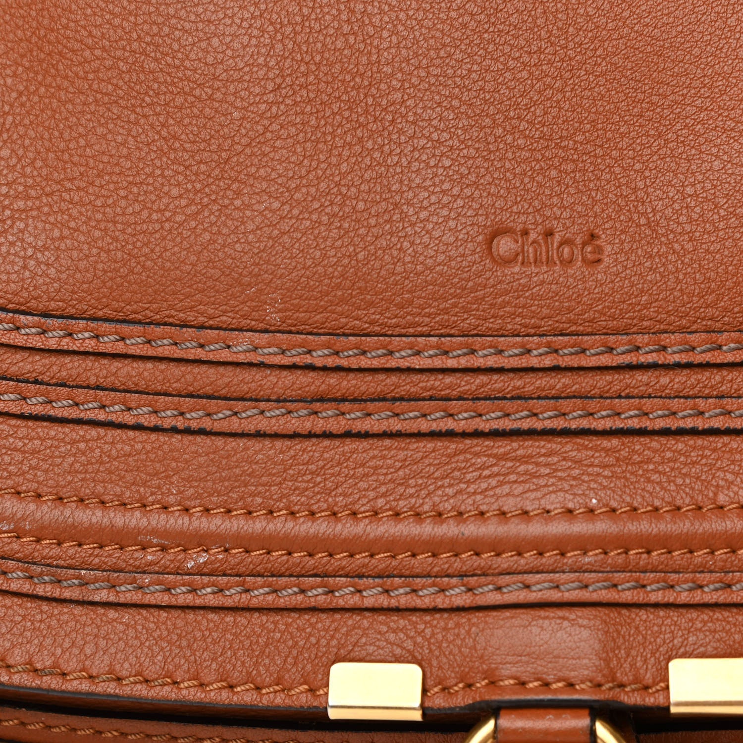 Chloe Calfskin Large Marcie Satchel Tan 12 of 16