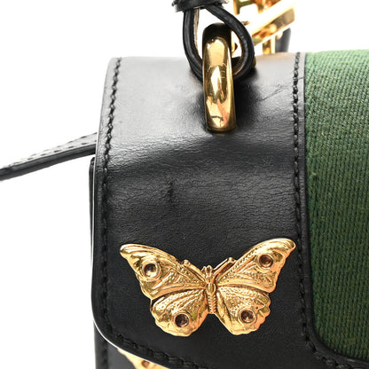 Gucci Calfskin Animal Studs Mini Sylvie Top Handle Bag Black 15 of 20