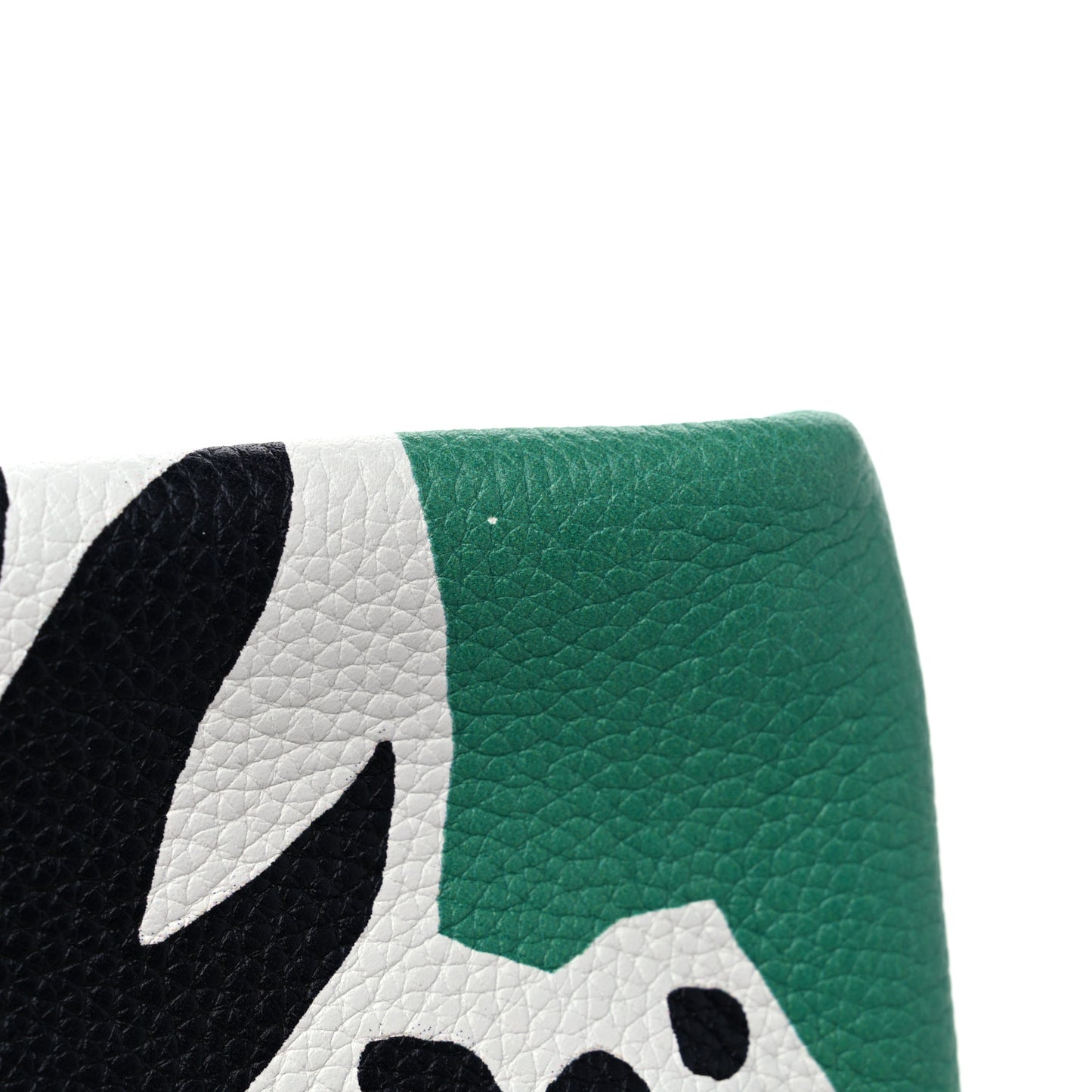 Prorsum Grained Calfskin Print Pouch Lawn Green Aqua Green