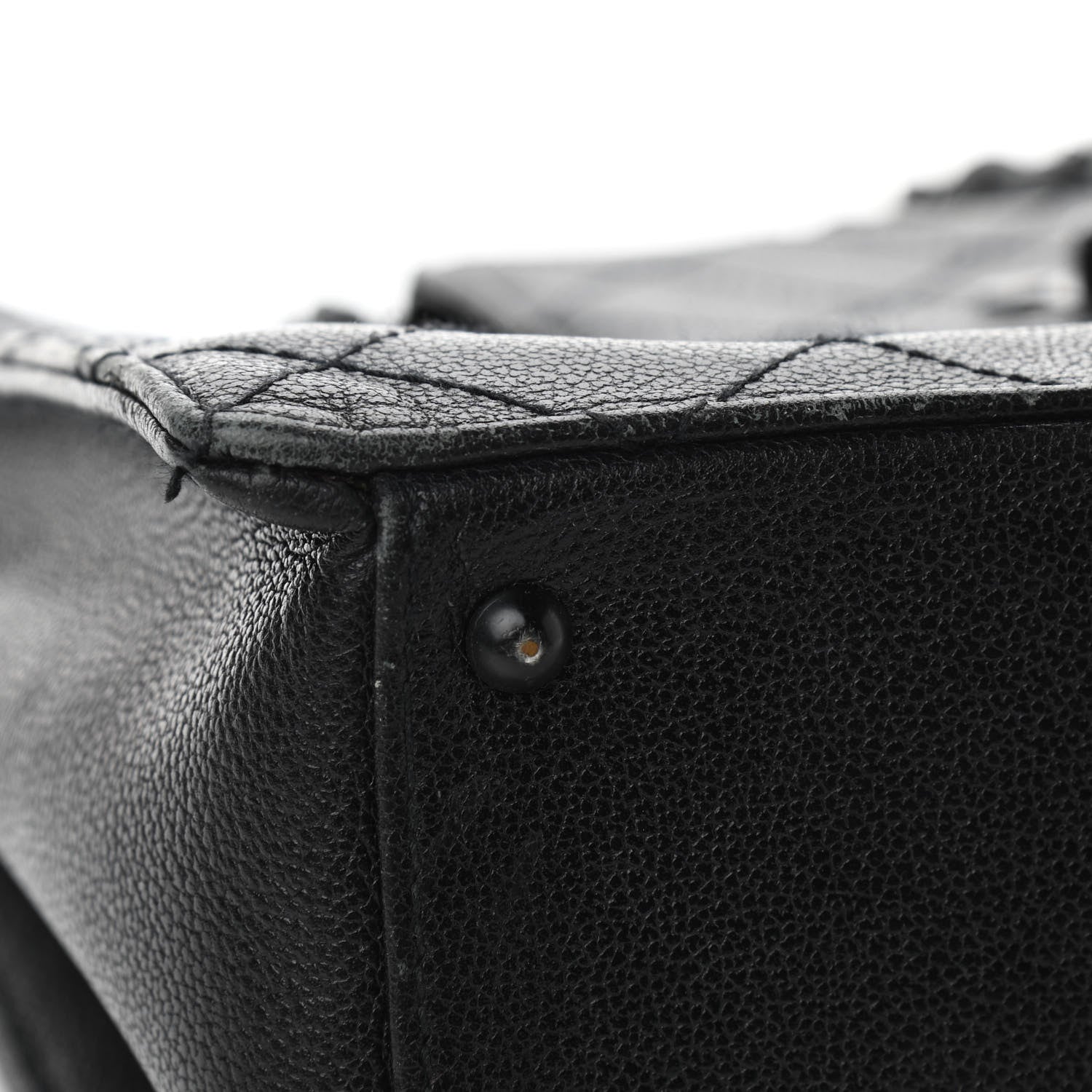 Chanel Caviar Diamond Stitched Tote So Black 12 of 19