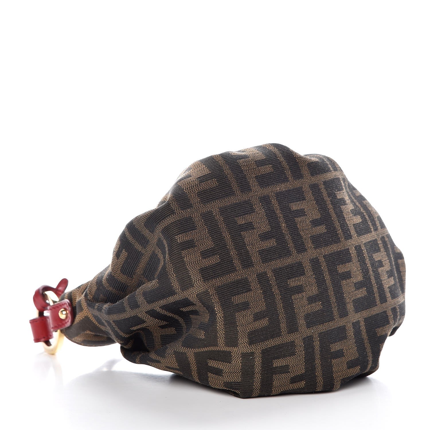 Fendi Zucca Cuoio Lucido Mini Chef Hobo Tobacco Rosso Scuro 4 of 7