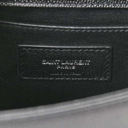 Saint Laurent Grain De Poudre Small Monogram Kate Satchel Black 6 of 8