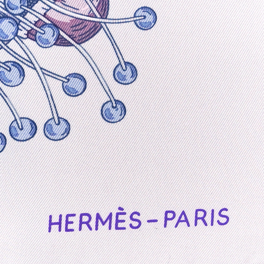 Silk Bracelets de Lumière Scarf 90 Lilas Parme Blue