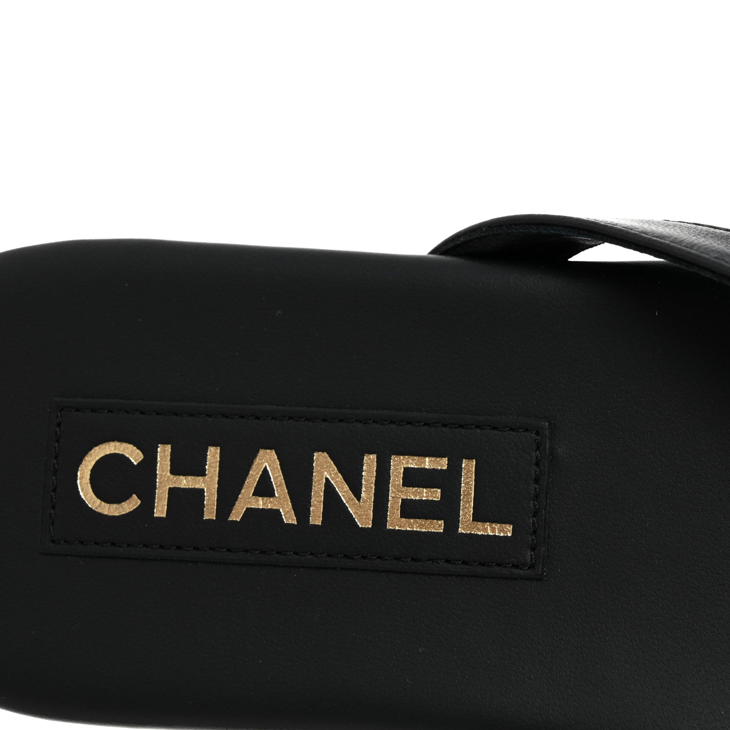 Chanel Shiny Lambskin Crystal CC Thong Sandals 37 Black 39.5 Black 8 of 10