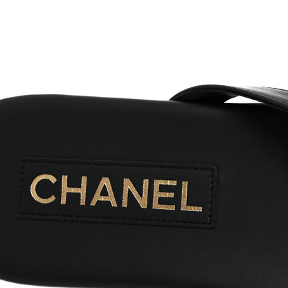 Chanel Shiny Lambskin Crystal CC Thong Sandals 37 Black 39.5 Black 8 of 10