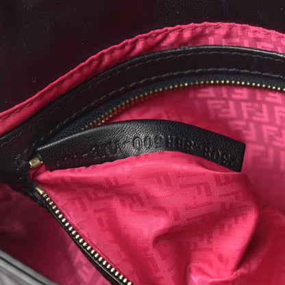 Fendi Nappa Logo Embossed Baguette Black 6 of 10