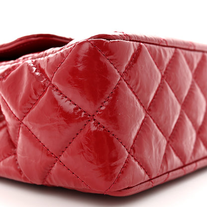 Chanel Shiny Crumpled Calfskin Quilted Wavy CC Hobo Red 9 of 10