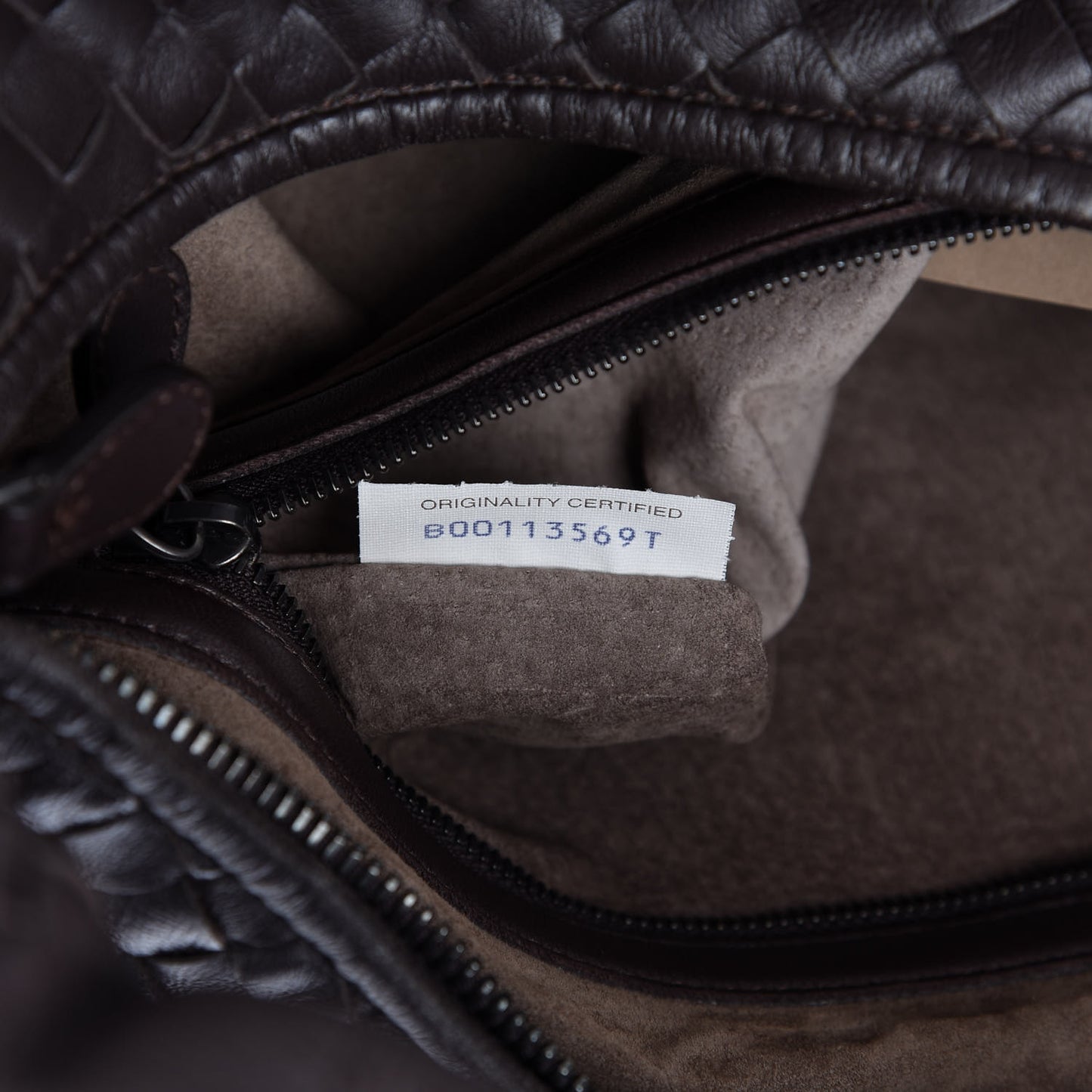 Nappa Intrecciato Large Belly Veneta Hobo Ebano