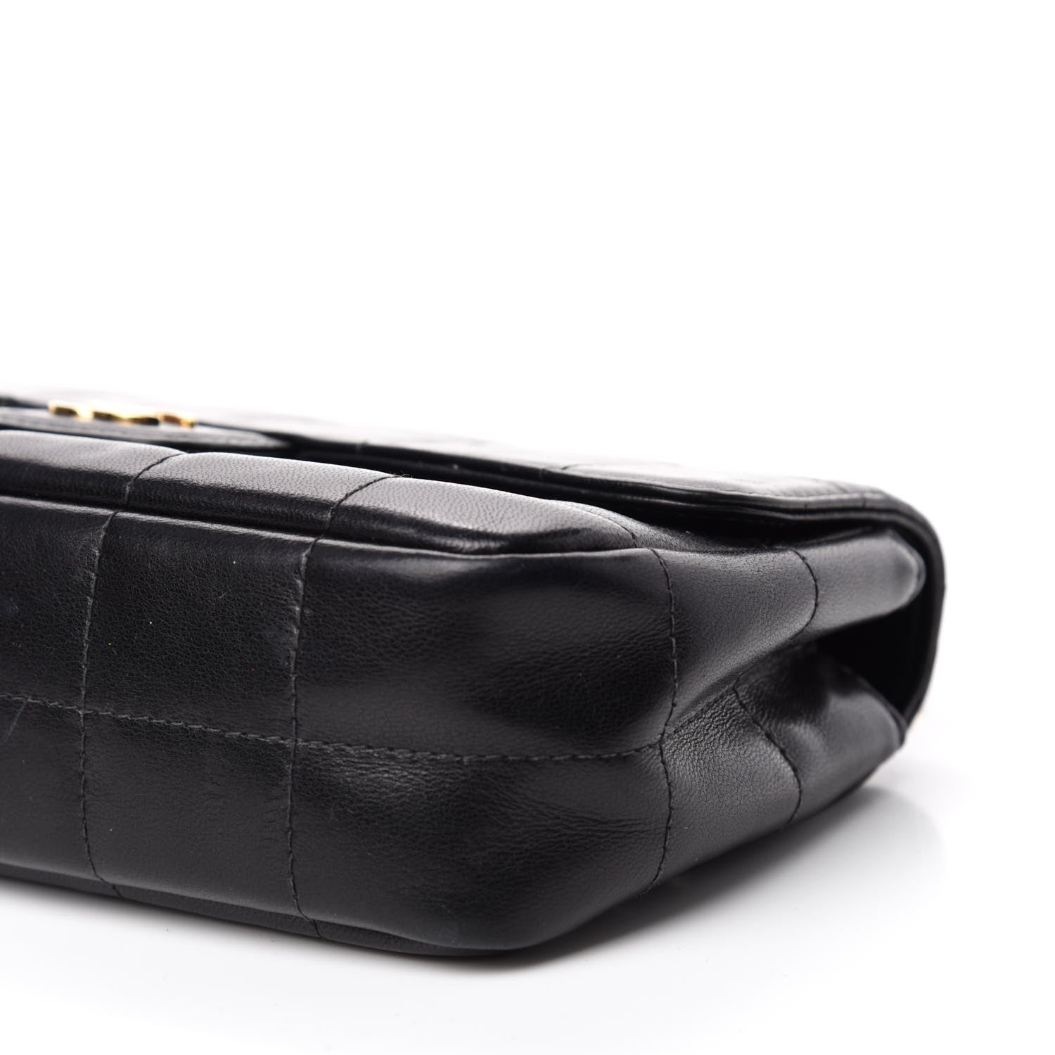 Chanel Lambskin Quilted Mini Chocolate Bar Camellia Flap Black 7 of 11