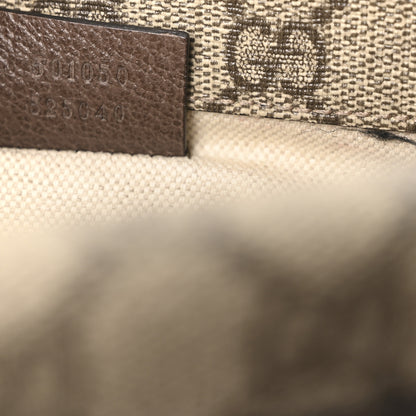 Gucci GG Supreme Monogram Web Small Neo Vintage Double Flap Messenger Bag Beige New Acero 7 of 10