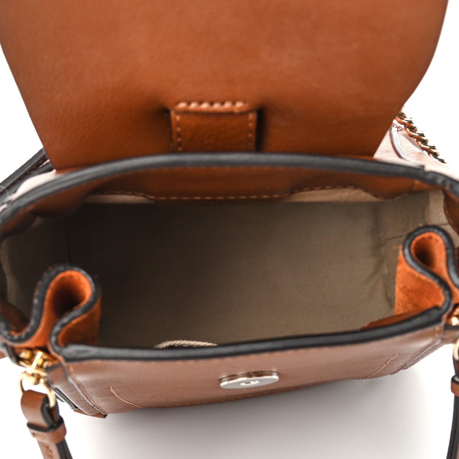 Chloe Suede Calfskin Mini Faye Backpack Tan 4 of 10