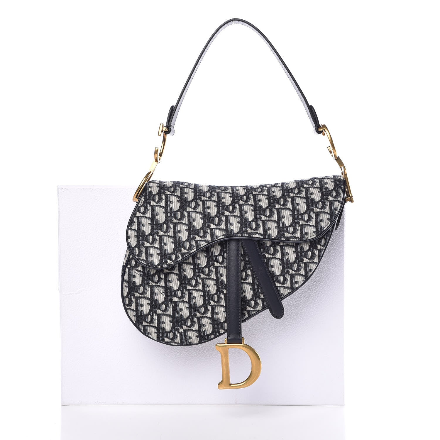 Christian Dior Oblique Saddle Bag Blue 8 of 8