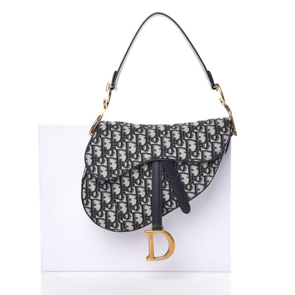Christian Dior Oblique Saddle Bag Blue 8 of 8