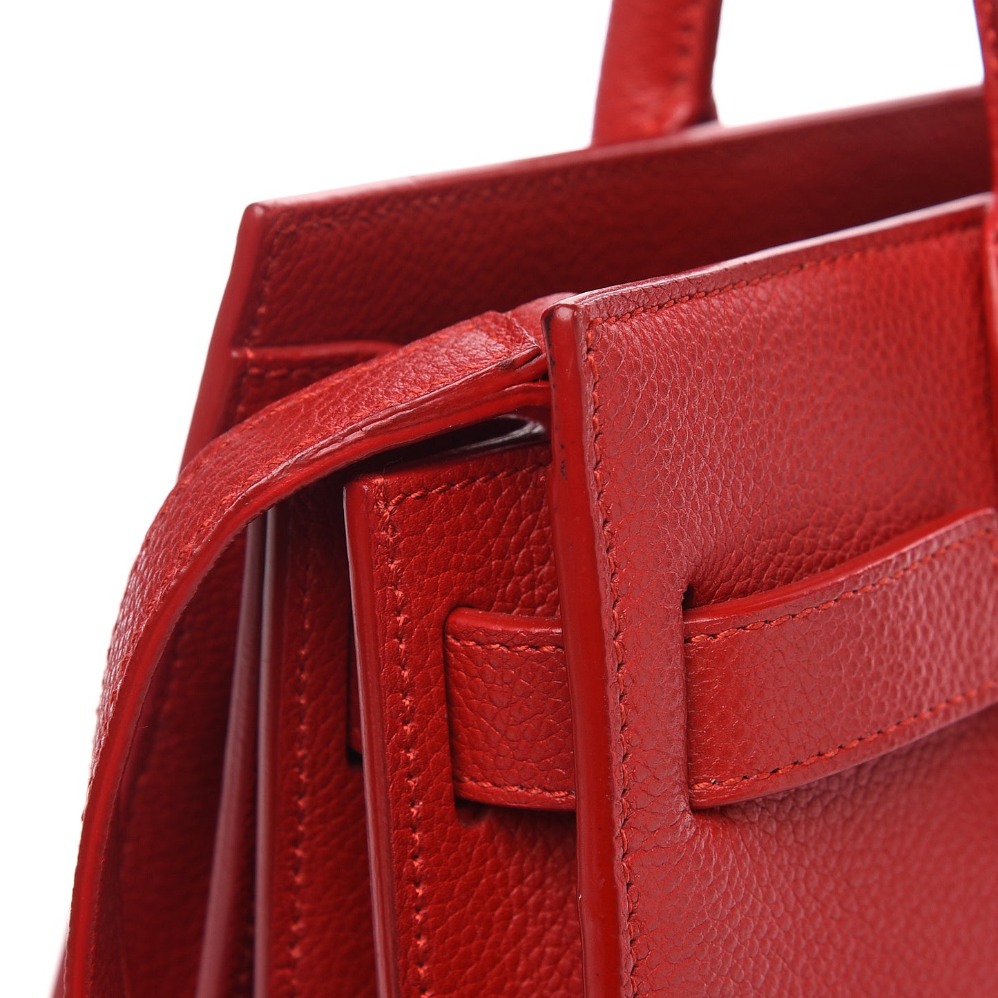 Grained Calfskin Nano Sac De Jour Lipstick Red