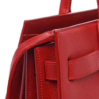 Saint Laurent Grained Calfskin Nano Sac De Jour Lipstick Red 7 of 11
